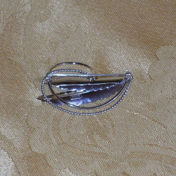 Vintage Sterling Silver Brooch Bond Boyd Leaves Signed - Picture 3 of 6